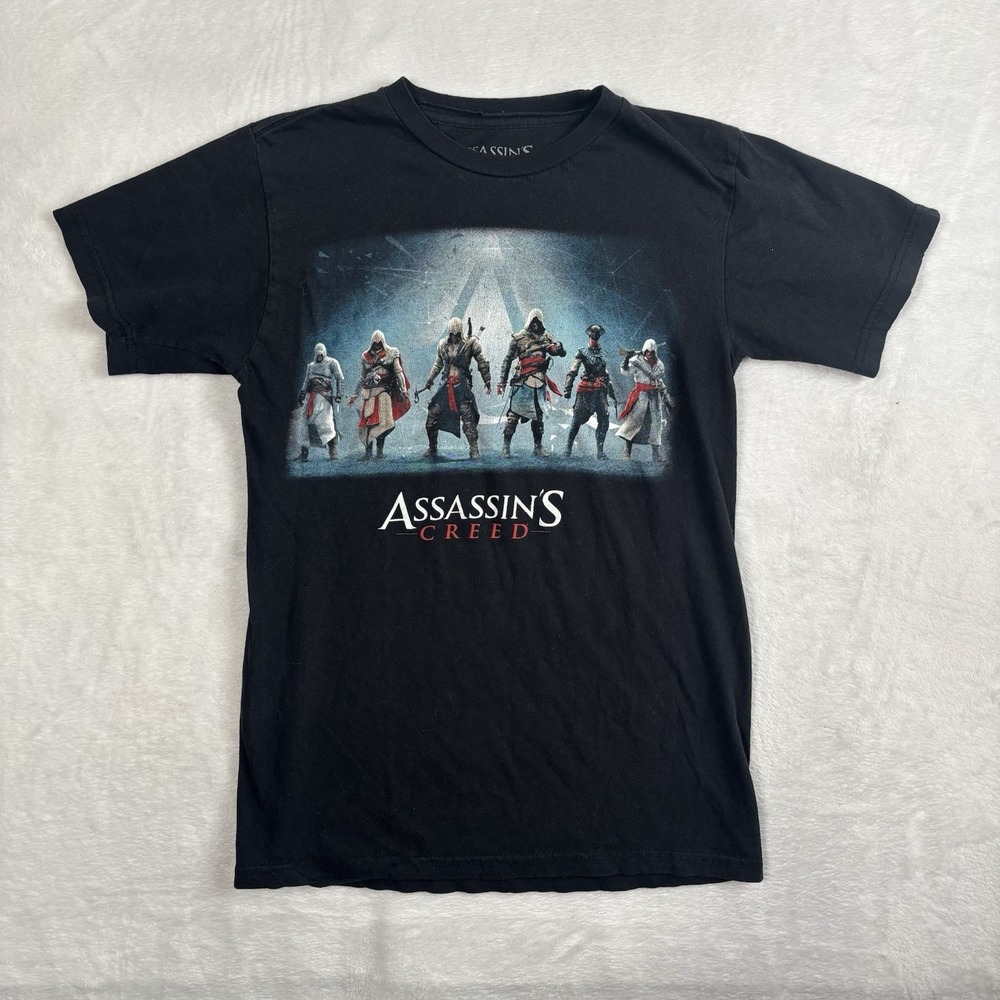 Assassin's Creed Black Short Sleeve Video Game‎ Tee Graphic Shirt Men's Small